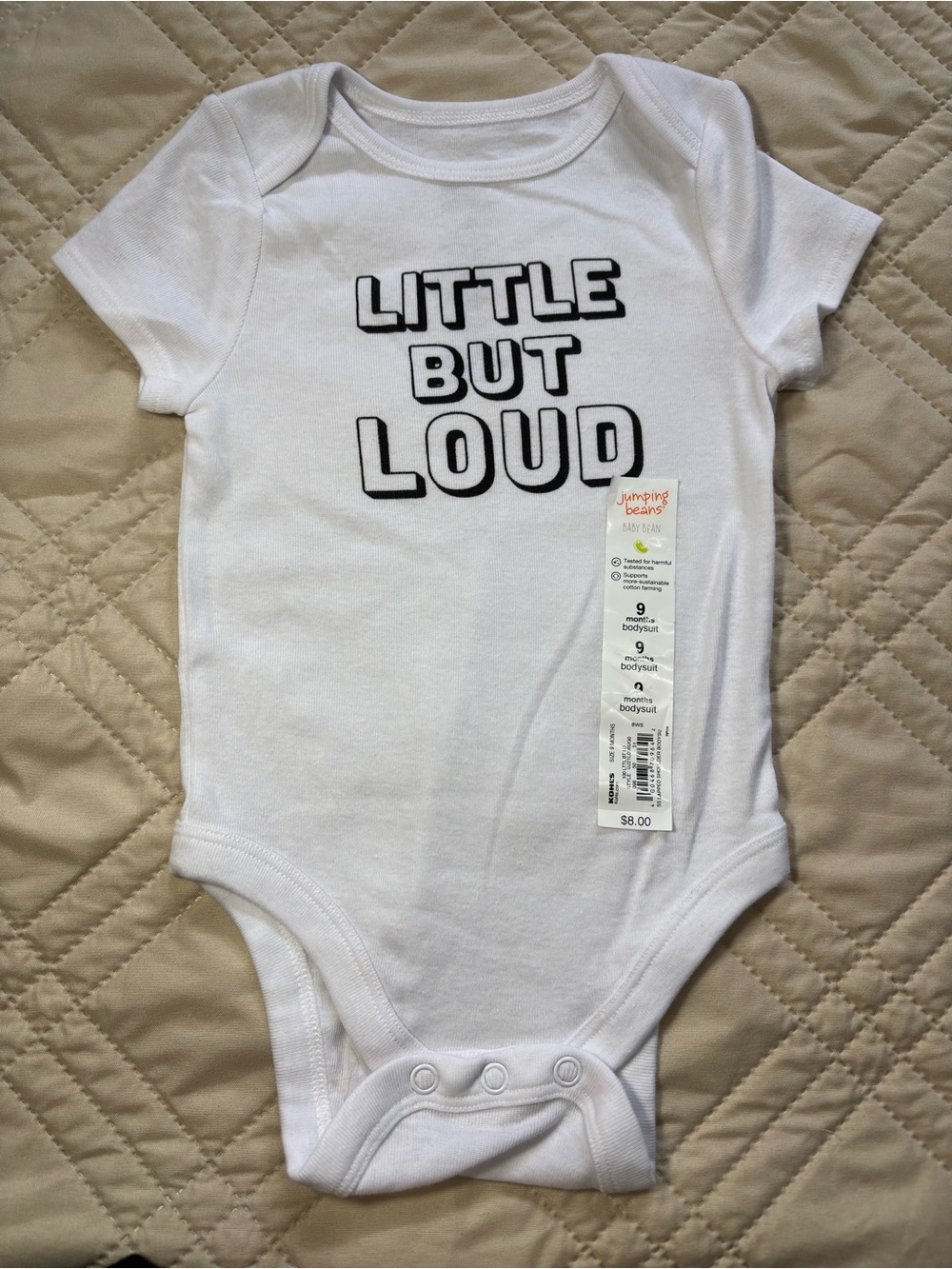jumping beans 9M "Little But Loud" Baby Bodysuit